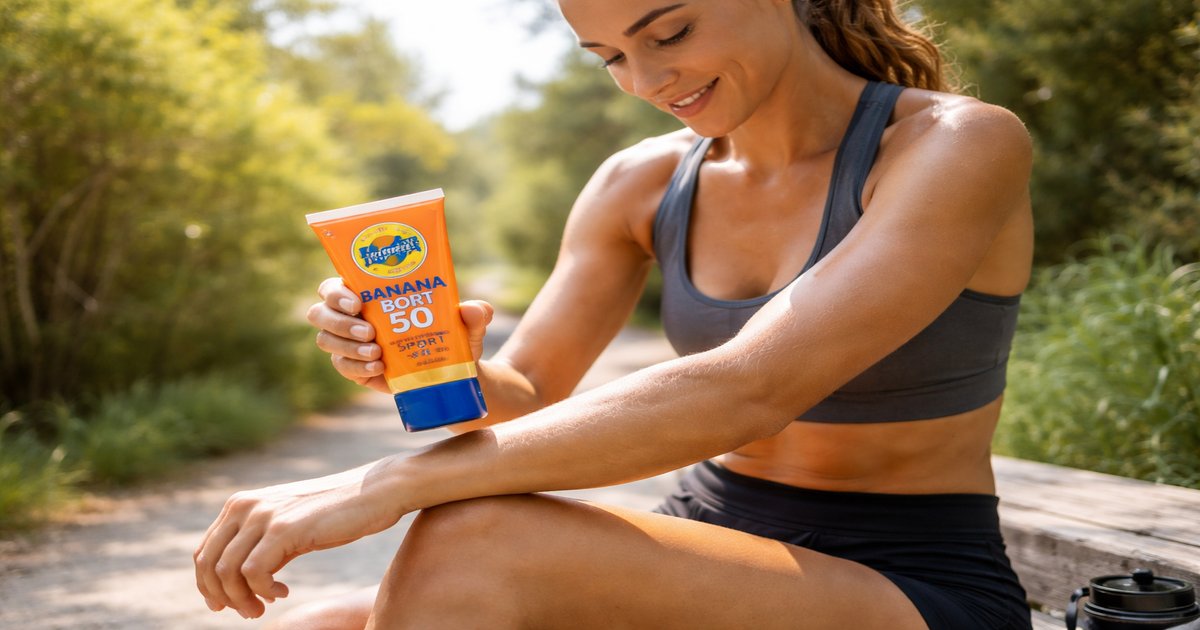 banana boat sunscreen in use