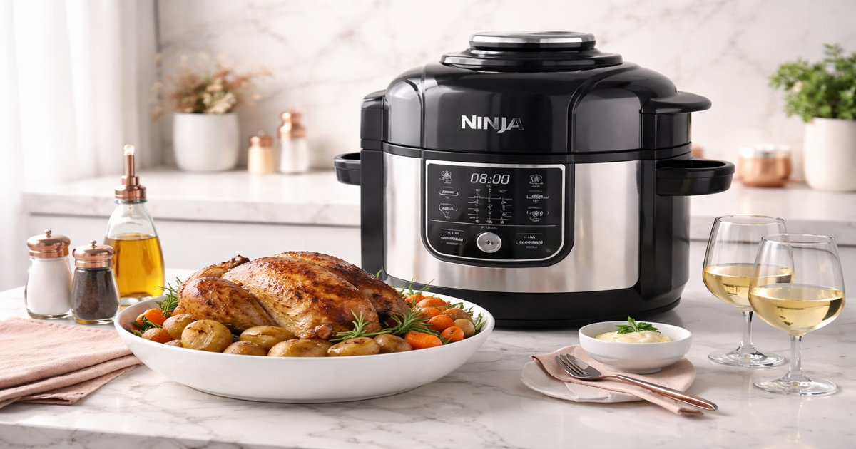 ninja pressure cooker in use