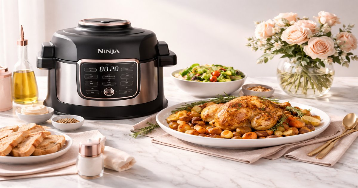 ninja multi cooker in use