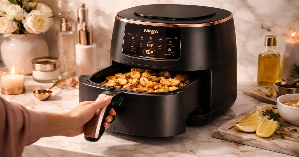 ninja air fryer in use