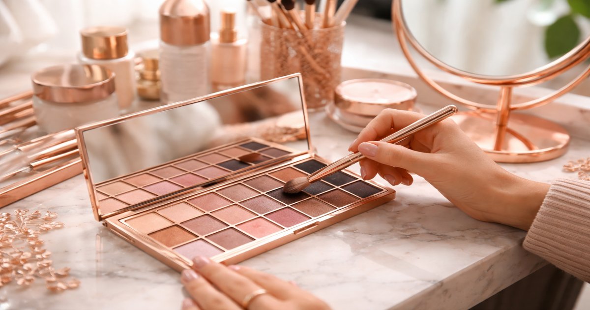 makeup revolution eyeshadow in use