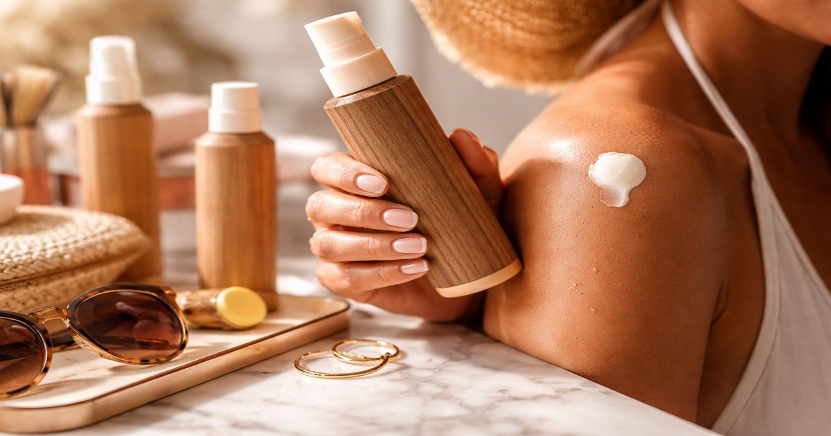 sun bum sunscreen in use