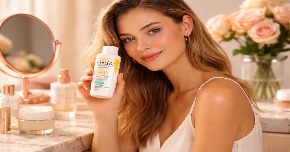 cerave sunscreen in use